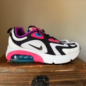 Nike Air Max 200 GS Shoes Youth Size 4.5Y Hyper Pink White Black Sneakers Shoes